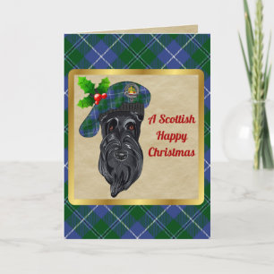 Douglas Badge & Tartan Personlig Julafton Kort