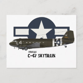 Douglas C-47 Skyträning Vykort