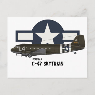 Douglas C-47 Skyträning Vykort