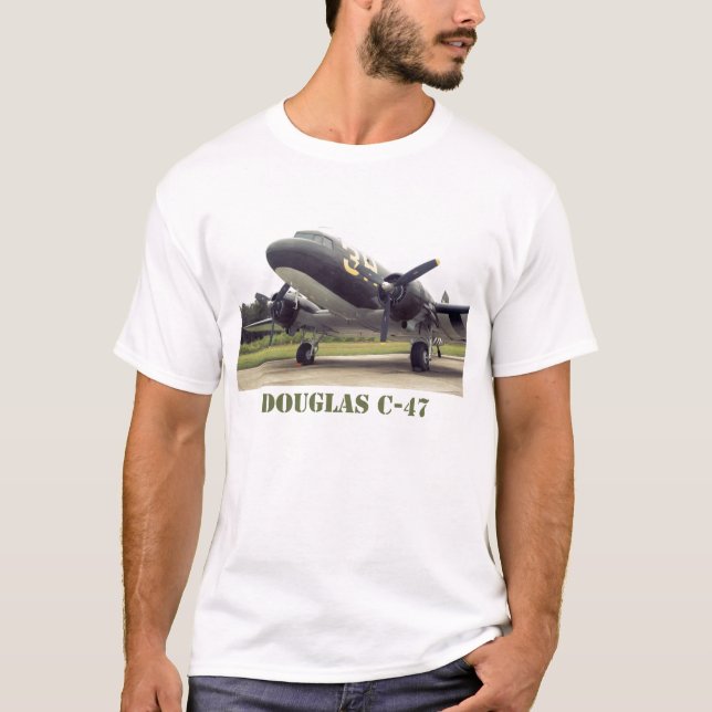 Douglas C-47manar T-tröja T-shirt (Framsida)