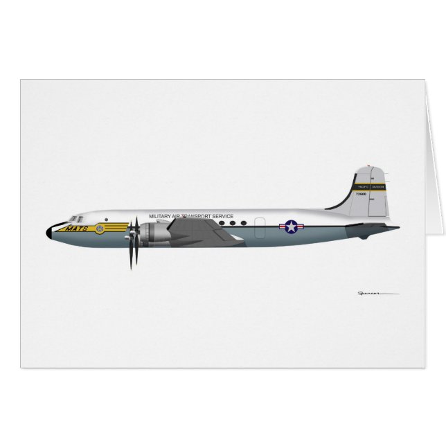 Douglas C-54 Skymaster 72500 Hälsningskort (Framsidan Horizontal)