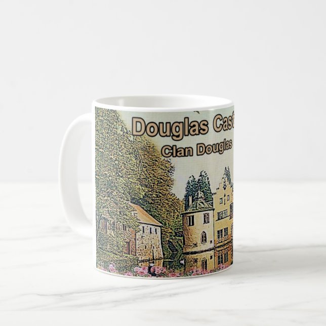 Douglas Castle - Klan Douglas säte Kaffemugg (Framsida vänster)