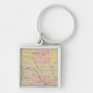 Douglas County, Nebraska Fyrkantig Silverfärgad Nyckelring