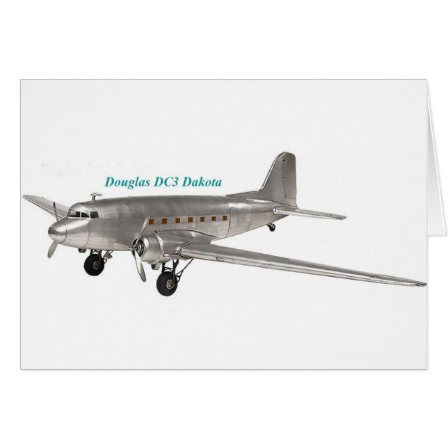 Douglas DC3 Dakota Hälsningskort (Framsidan Horizontal)