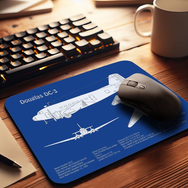 Douglas DC-3 - Flygplan Blueprint Teckning Plan AB Musmatta (Skapare uppladdad)