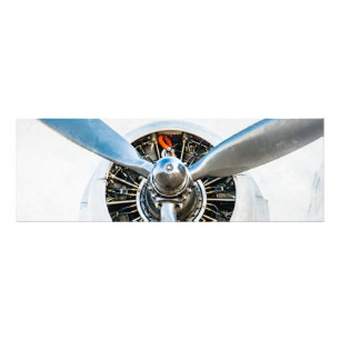 Douglas DC-3-flygplan. Propeller Fototryck