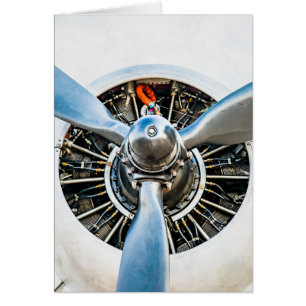 Douglas DC-3-flygplan. Propeller Hälsningskort