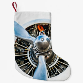 Douglas DC-3-flygplan. Propeller Liten Julstrumpa