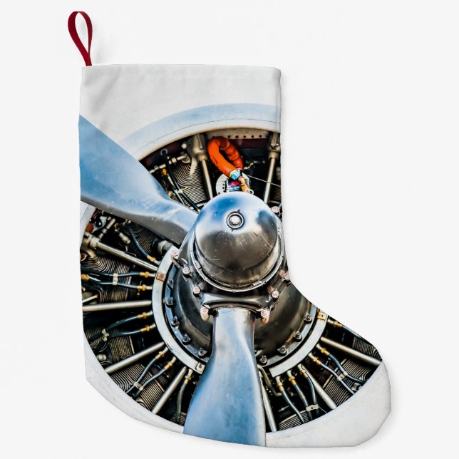 Douglas DC-3-flygplan. Propeller Liten Julstrumpa (Framsidan)