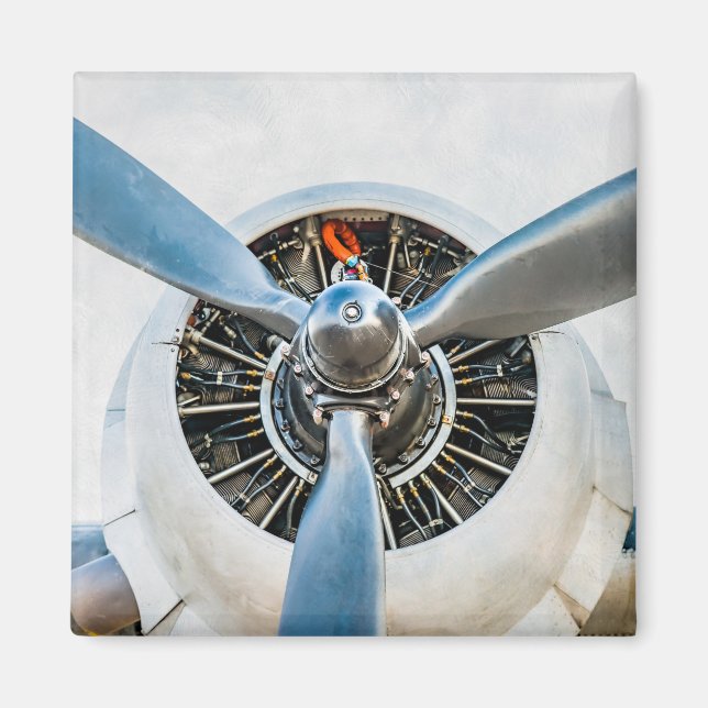 Douglas DC-3-flygplan. Propeller Magnet (Framsidan)