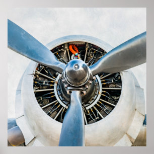 Douglas DC-3-flygplan. Propeller Poster