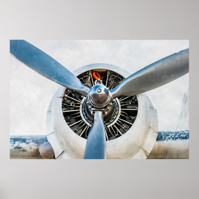 Douglas DC-3-flygplan. Propeller Poster (Framsidan)