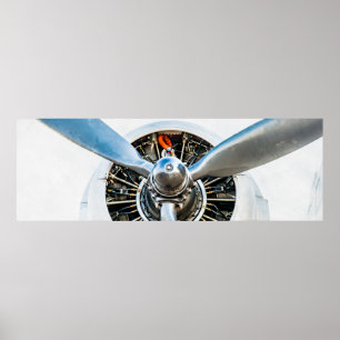 Douglas DC-3-flygplan. Propeller Poster