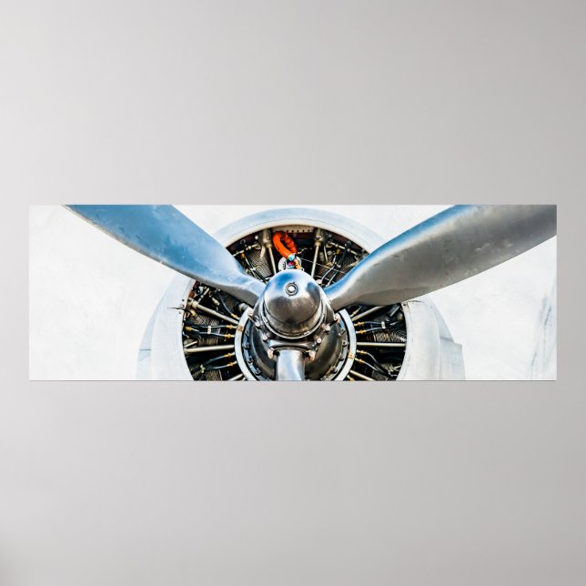 Douglas DC-3-flygplan. Propeller Poster (Framsidan)