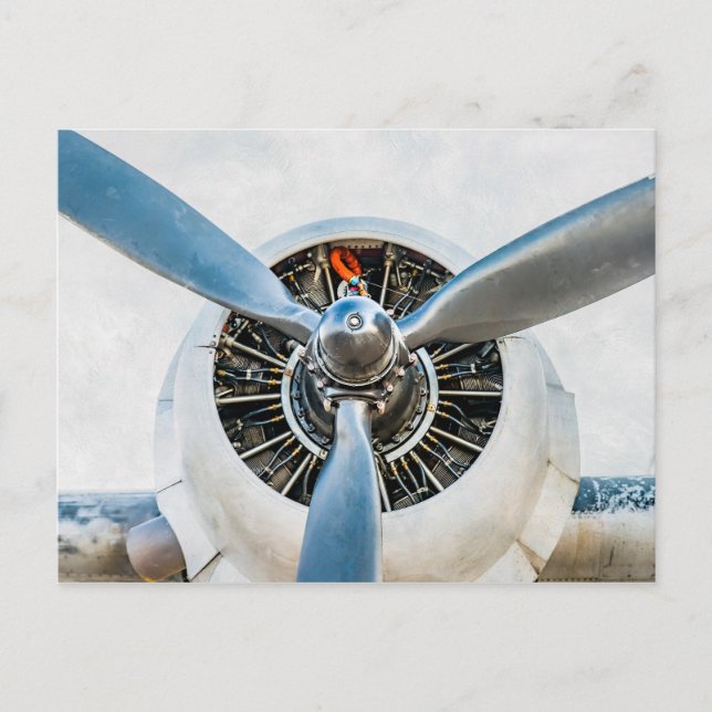 Douglas DC-3-flygplan. Propeller Vykort (Framsida)