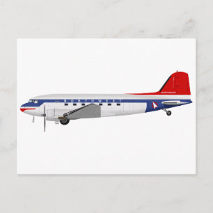Douglas DC-3 Skytåg Northwest Airlines Vykort