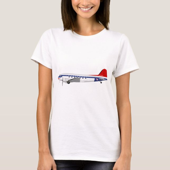 Douglas DC-3 Skytrain Northwest Airlines Tee (Framsida)