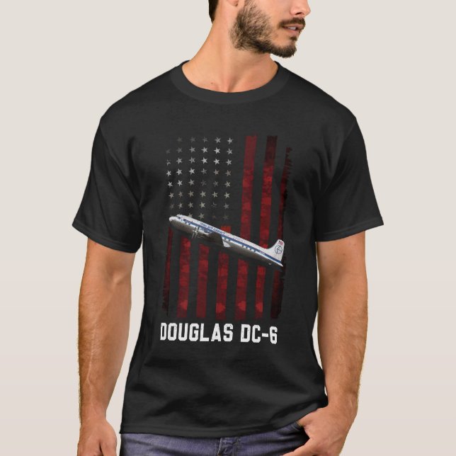 Douglas dc-6 flygplan dc 6 luftfartyg DC 6 T Shirt (Framsida)