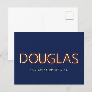Douglas du tände mitt liv på ljus vykort