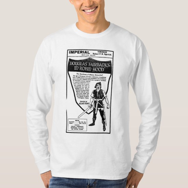 Douglas Fairbanks Robin Hood 1923 Tee (Framsida)
