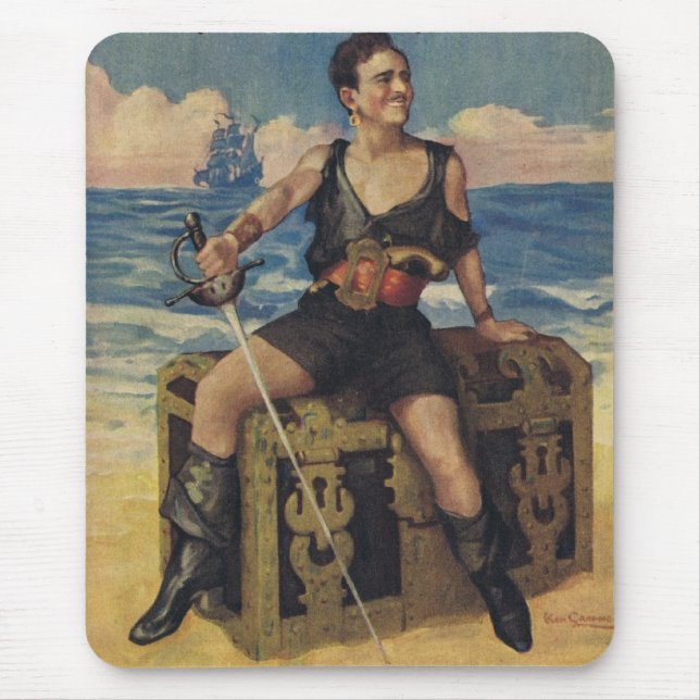 Douglas Fairbanks svartpirat Mousepad Musmatta (Framsidan)