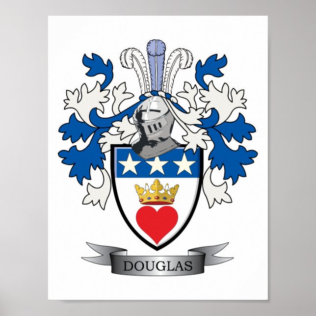 Douglas Family Crest Jackar om Arm Poster (Framsidan)