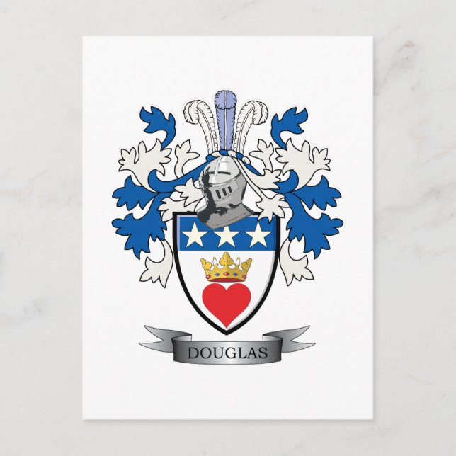 Douglas Family Crest Jackar om Arm Vykort (Framsida)