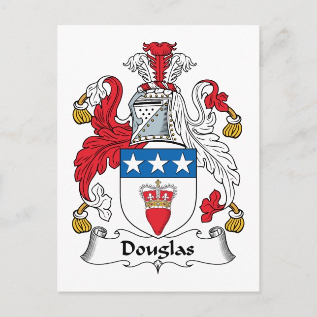 Douglas Family Crest Vykort (Framsida)