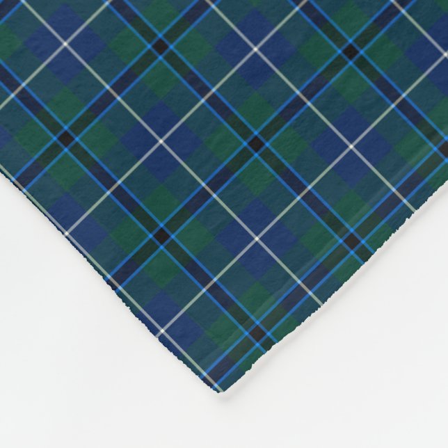 Douglas Family Navy Blue Modern Klan Tartan Fleecefilt (Hörn)