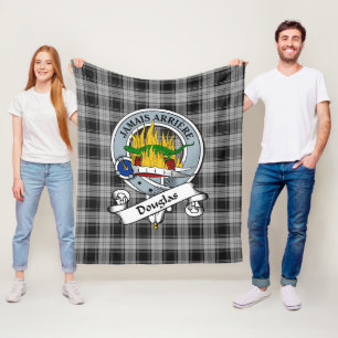 Douglas Grått Klan Badge Tartan Play Fleecefilt