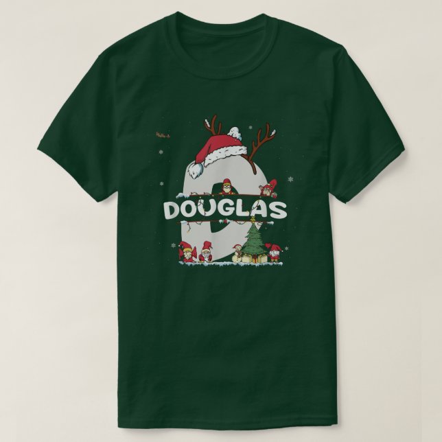 Douglas jul Shirt w Douglas Namn för roligt X T Shirt (Design framsida)