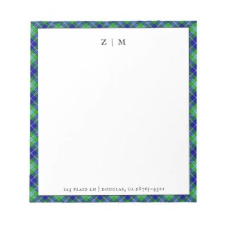 Douglas Klan Tartan Play Mönster Anteckningsblock