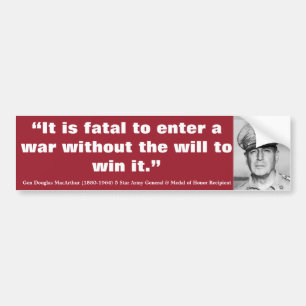 DOUGLAS MacARTHUR är det dödligt att skriva in e Bildekal