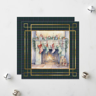 Douglas Modern skotsk Tartan jul  Julkort