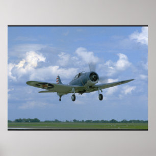 Douglas SBD Dauntless, Flygande, Front_WWII Flygpl Poster