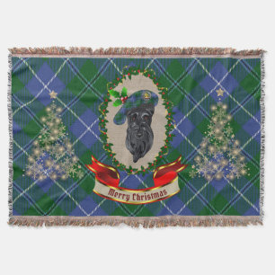Douglas Scottie Hund jul Throw Blanket Filt