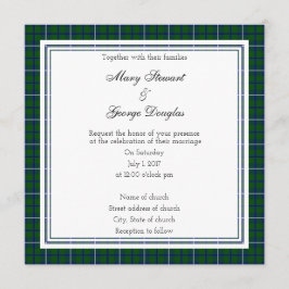 Douglas Scottish Bröllop Square-inbjudan Inbjudningar