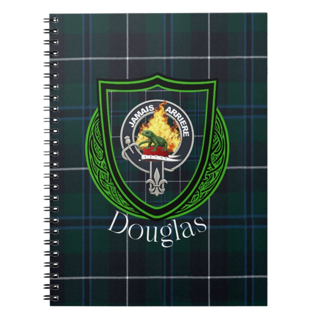 Douglas Scottish Clan Tartan & Crest Anteckningsbok (Framsidan)