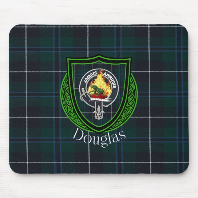 Douglas Scottish Clan Tartan & Crest Musmatta (Framsidan)