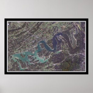 Douglas Sjö Tennessee Satellite Poster Karta