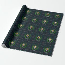 Douglas skotska klan tartan och vapensköld presentpapper
