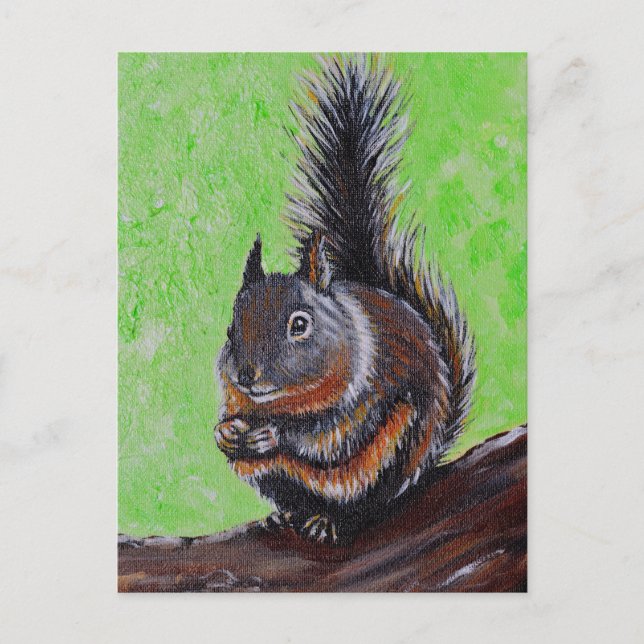 Douglas Squirrel Painting 2 Vykort (Framsida)