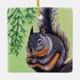 Douglas Squirrel Painting Julgransprydnad Keramik