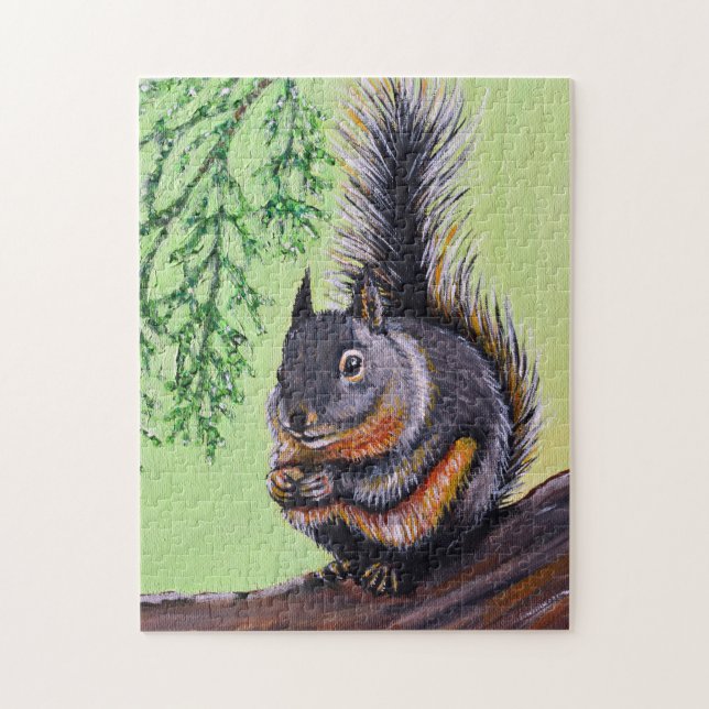 Douglas Squirrel Painting Pussel (Vertikal)