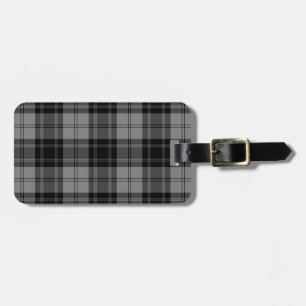Douglas tartan Black grått plaid Bagagebricka