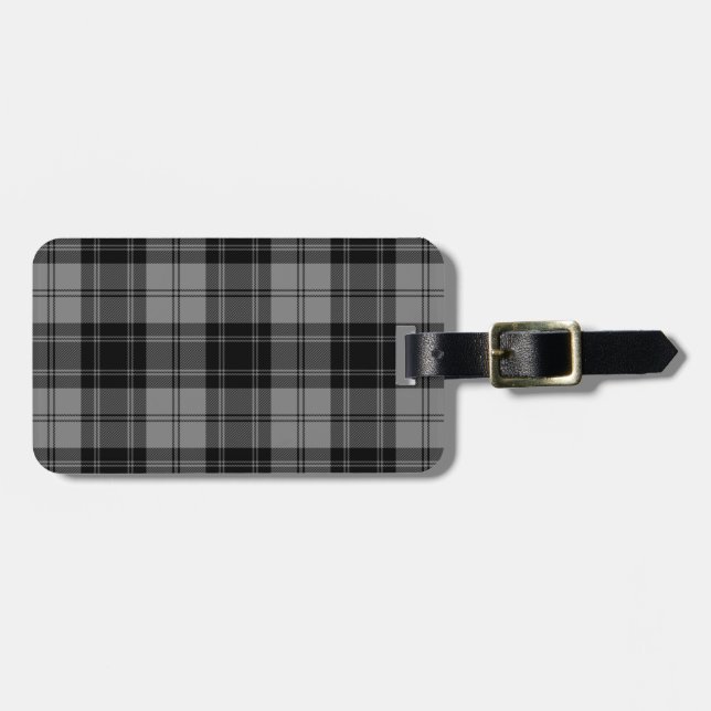 Douglas tartan Black grått plaid Bagagebricka (Horisontell Framsida)