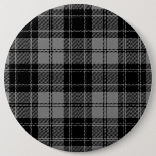 Douglas tartan Black grått plaid Knapp