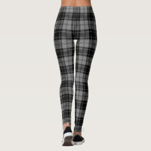 Douglas tartan Black grått plaid Leggings