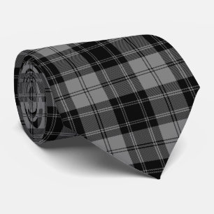 Douglas tartan Black grått plaid Slips