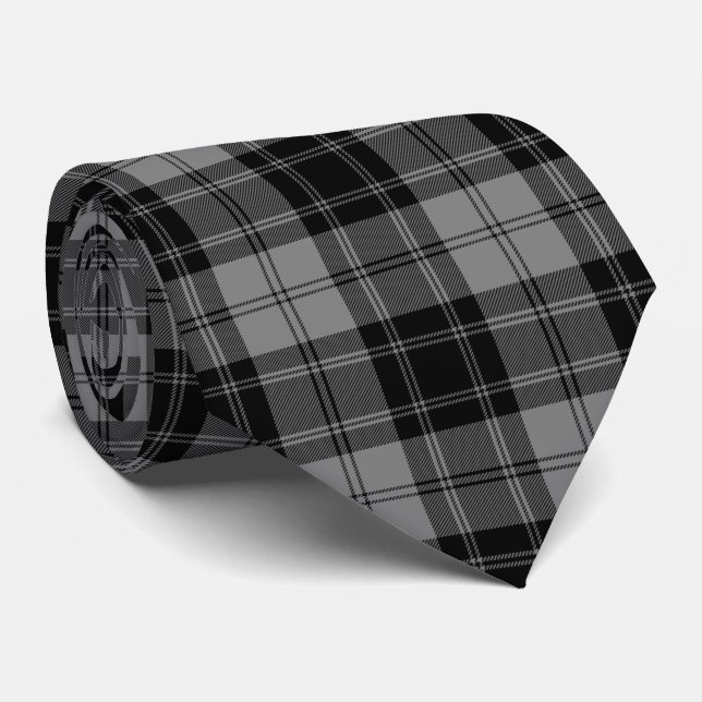 Douglas tartan Black grått plaid Slips (Rullad)
